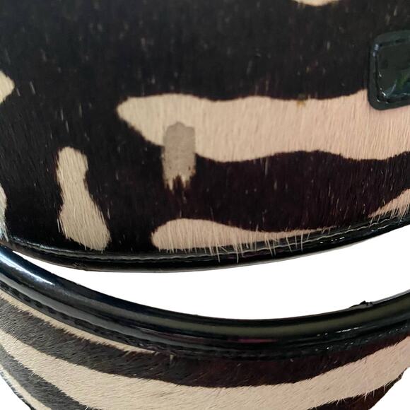 Ann Taylor Cow Print Wide Accent Belt with Black Genuine Leather Trim size Small - Picture 14 of 14